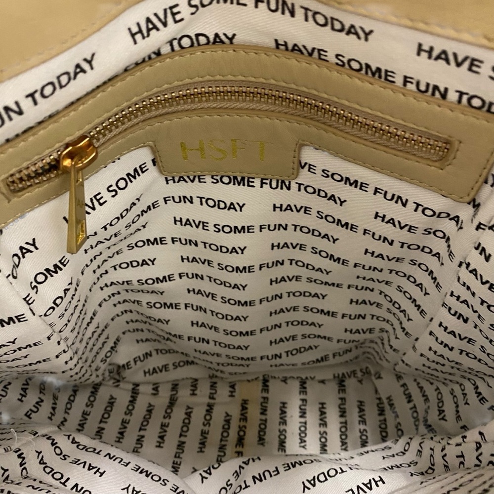 Hsft Solid Sand Leather Backpack - image 6